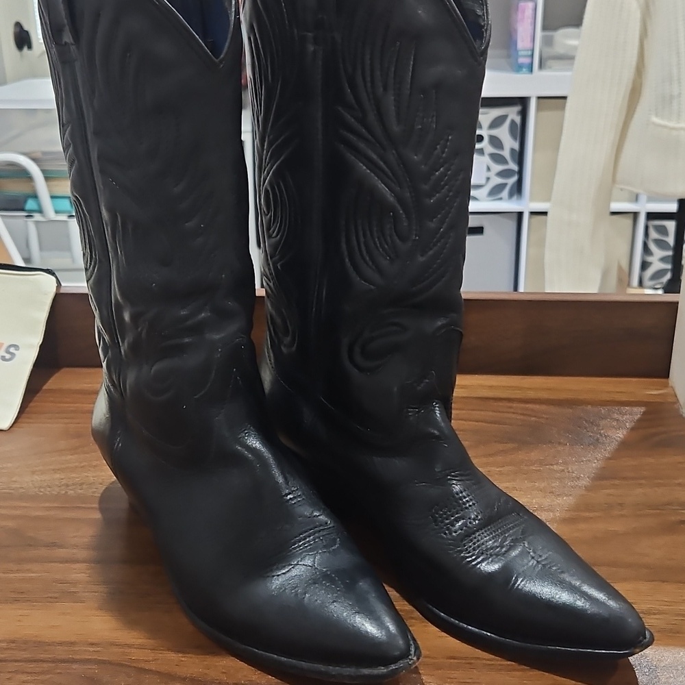 Black Western Leather Boots